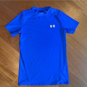 Under Armour Blue Short Sleeve Compression Shirt Youth Size L Large